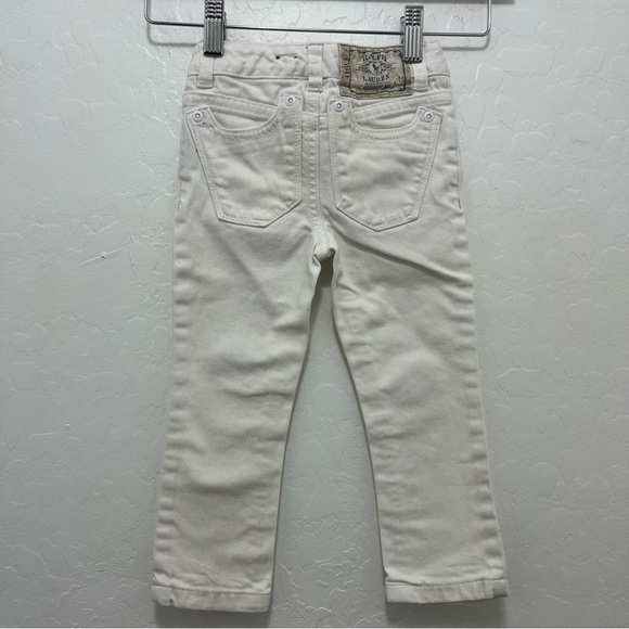 90s Ralph Lauren Girls Skinny White Jeans 2T - Picture 8 of 10